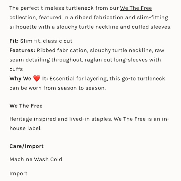 NEW Free People We The Free Just You Turtleneck - Picture 5 of 8